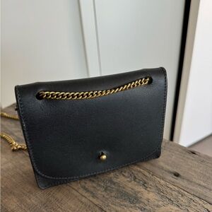 Madewell The Chain Crossbody Bag in Black Leather